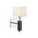 Milton Oak Wood / Chrome Wall Lamp