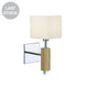 Milton Wood / Chrome Wall Lamp
