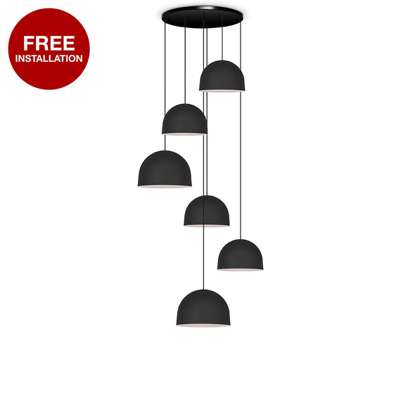 Ella-P6 Black / White Cluster Lamp