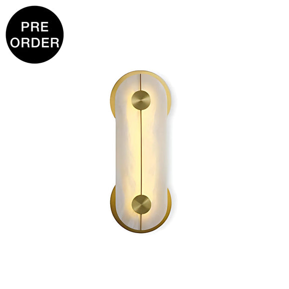 Mb21780-1-420 White Marble / Gold Wall Lamp