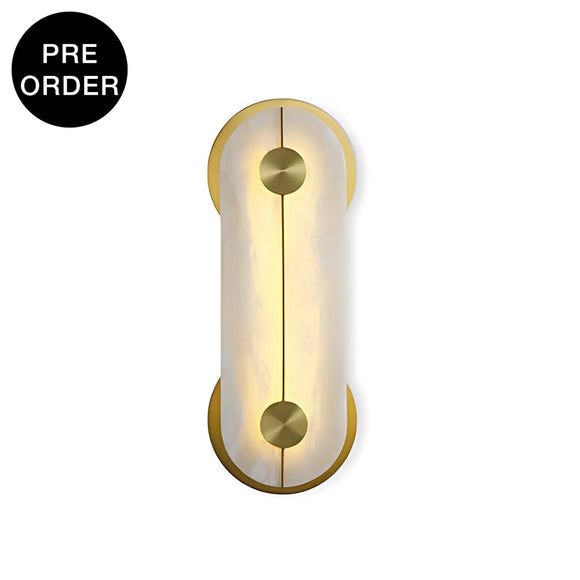 Mb21780-1-640 White Marble / Gold Wall Lamp