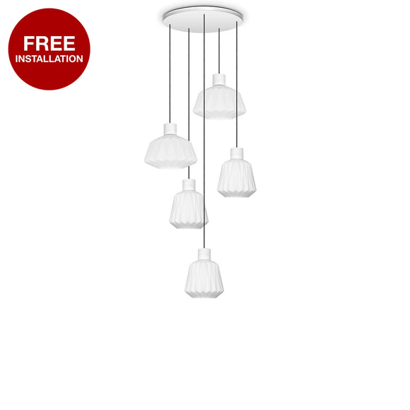 Rami-P5 White Cluster Lamp