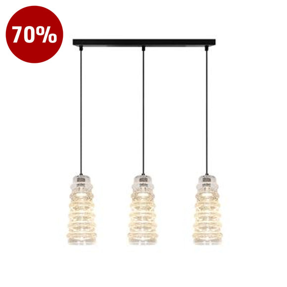 Rotto-P3 Clear / Black Hanging Lamp