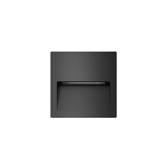 Renie-Sq-Dgy Dark Gray Exterior Step & Wall Recessed Lamp