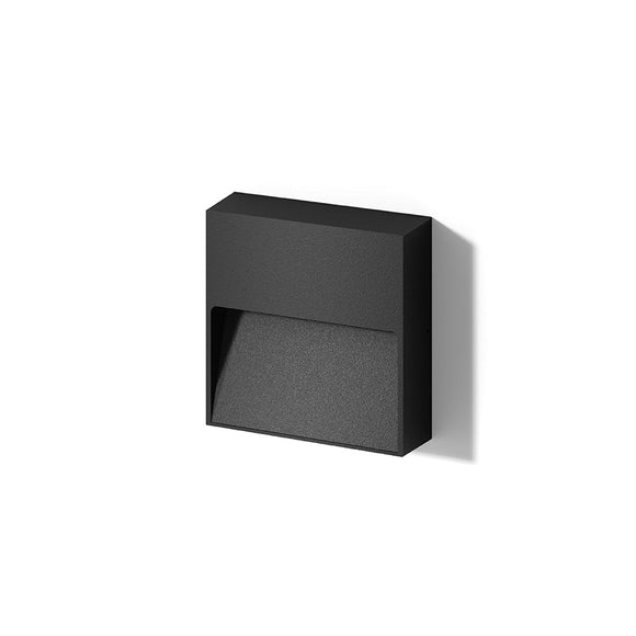 Senie-Sq-Dgy Dark Gray Exterior Step & Wall Surface Lamp