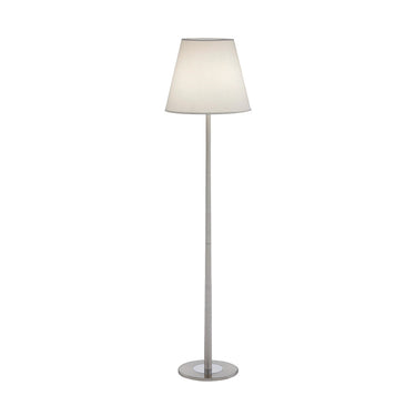 Tito-F Nickel Satin / White Floor Lamp