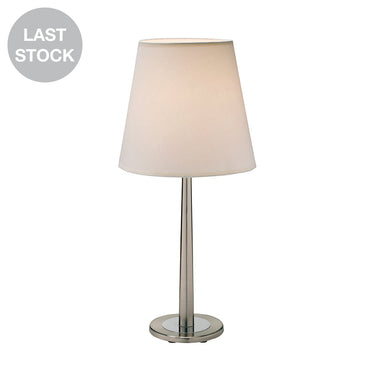 Tito-T Nickel Satin / White Table Lamp