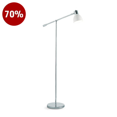 Varberg-Floor Chrome / White Floor Lamp