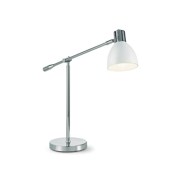Varberg-Table Chrome / White Table Lamp