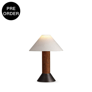 ASTRALIS-T440-CORK-WH - Brushed Dark Grey / Off White - Table Lamp