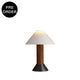 ASTRALIS-T440-CORK-WH - Brushed Dark Grey / Off White - Table Lamp