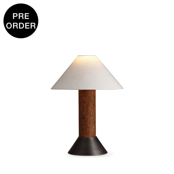 ASTRALIS-T530-CORK-WH - Brushed Dark Grey / Off White - Table Lamp