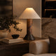 ASTRALIS-T530-PAULOWNI-WH - Brushed Dark Grey / Off White - Table Lamp