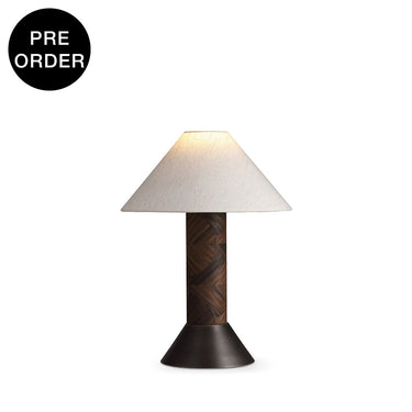 ASTRALIS-T530-PAULOWNI-WH - Brushed Dark Grey / Off White - Table Lamp