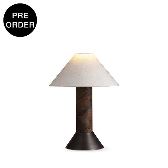 ASTRALIS-T530-PAULOWNI-WH - Brushed Dark Grey / Off White - Table Lamp