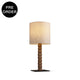 AURIC-T650-WOOD-WH - Brushed Dark Grey / Off White - Table Lamp