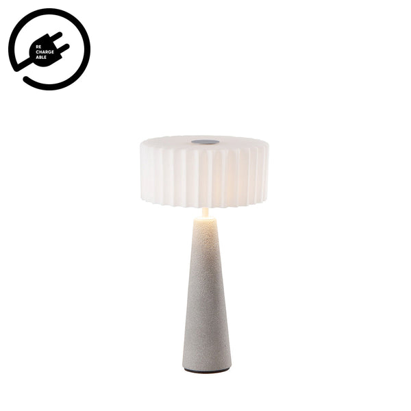 BLOK White / Cement Rechargeable Lamp