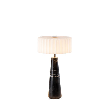BLOK White / Black Marble Rechargeable Lamp