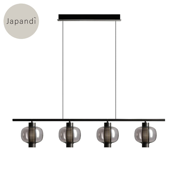 Botdy-P4-Bk Satin Black / Smoke Gray Hanging Lamp