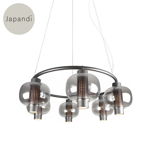 Botdy-P6-Bk Satin Black / Smoke Gray Hanging Lamp
