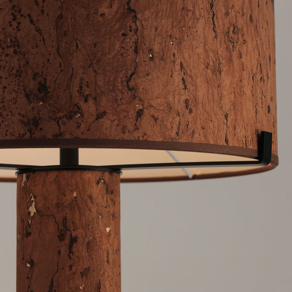 CALEN-T480-CORK - Matt Black - Table Lamp