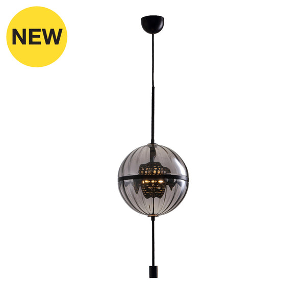 CELESTIA-P30-BK - Matt black / Smoky - Hanging Lamp