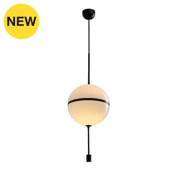 CELESTIA-P30-WH - Matt black / Milky - Hanging Lamp