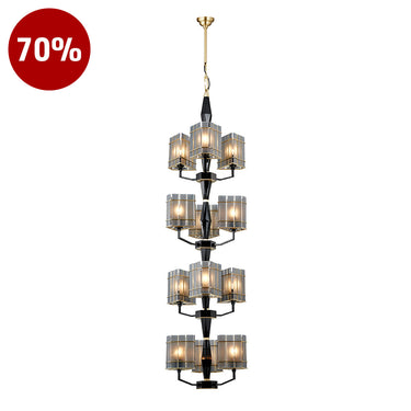 CHANZ-P12 Black / Brass Hanging Lamp