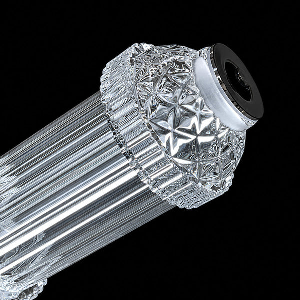 CORNIQ-P1200-CH - Clear / Oxidized Shinning Silver - Hanging Lamp
