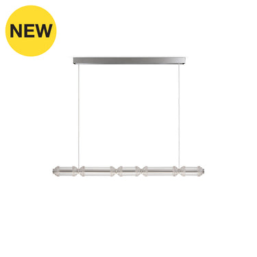 CORNIQ-P1200-CH - Clear / Oxidized Shinning Silver - Hanging Lamp