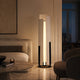 COU-F1680-WH - Brushed Dark Grey / Off White - Floor Lamp