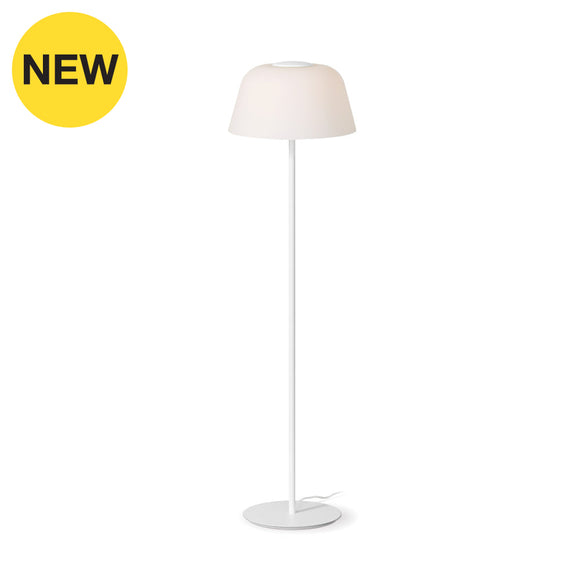 Cream-F-Wh White Floor Lamp