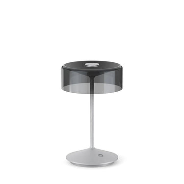 Crystal Matt Chrome Rechargeable Lamp