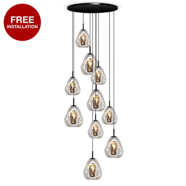 Cuki-P10 Chrome / Black Cluster Lamp