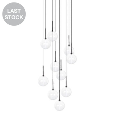 Daron-P10 Clear / Black Hanging Lamp