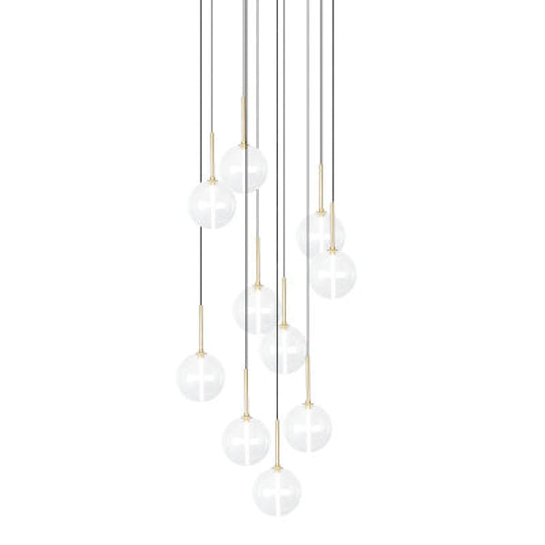 Daron-P10 Clear / Gold Hanging Lamp