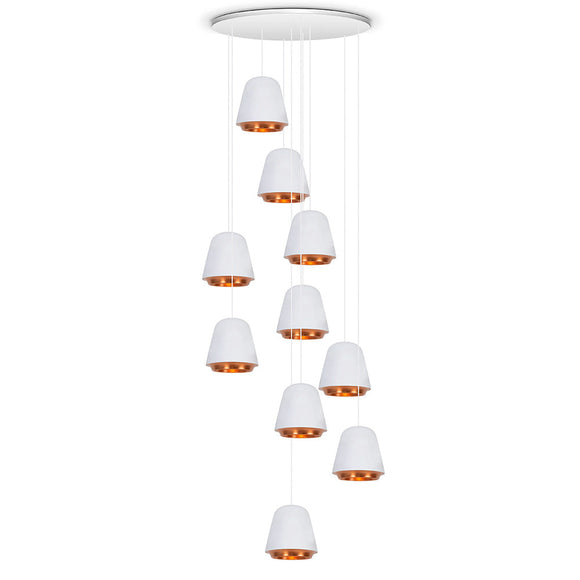 Darth-P10 White / Rose Gold Cluster Lamp