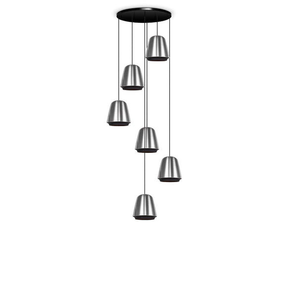 Darth-P6 Nickel Satin / Black Cluster Lamp