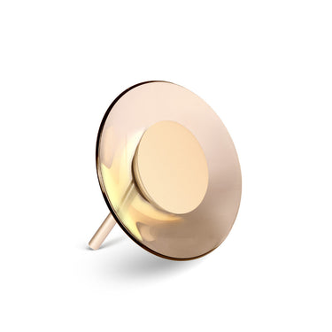 DASH-TS-CCT Silver coffee / Amber glass Table Lamp