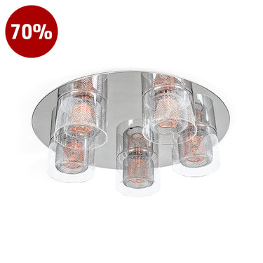 Deng-C5 Copper / Chrome Ceiling Lamp