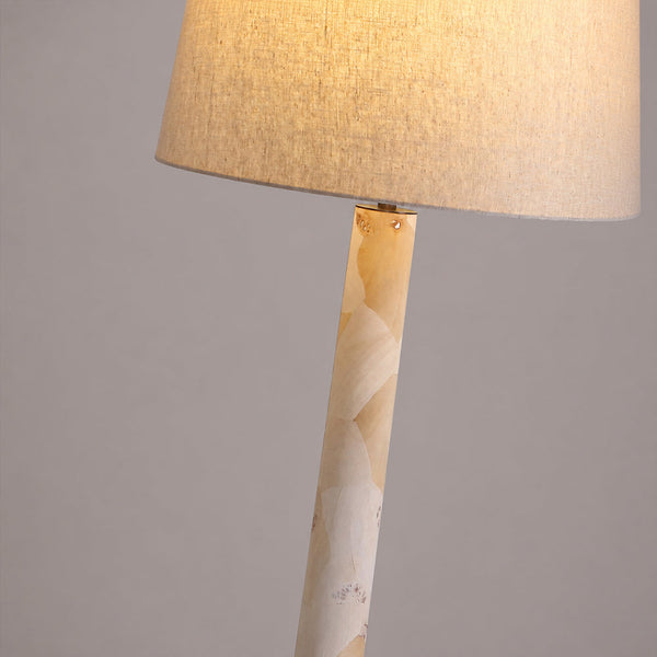 ELONA-F1650-BURL-WH - Brushed Dark Grey / Off White - Floor Lamp