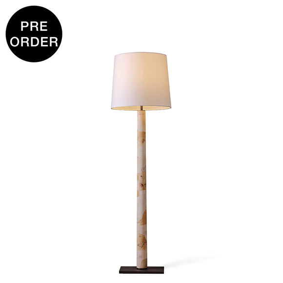 ELONA-F1650-BURL-WH - Brushed Dark Grey / Off White - Floor Lamp