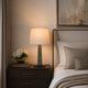 ELONA-T730-PAULOWNIA-SHELL-WH - Brushed Dark Grey / Off White - Table Lamp