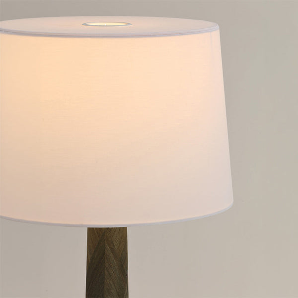 ELONA-T730-PAULOWNIA-SHELL-WH - Brushed Dark Grey / Off White - Table Lamp