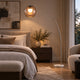 ELRO-F-AMBER - Stainless Steel / Amber - Floor Lamp