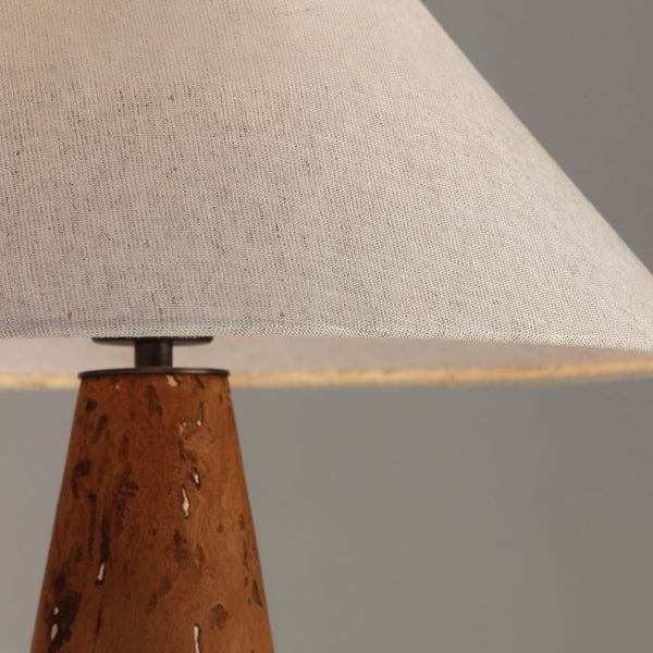 ELSEN-T570-CORK-WH - Brushed Dark Grey / Off White - Table Lamp