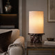 ELVIE-T520-RMARBLE-WH - Violet Red / Off White - Table Lamp