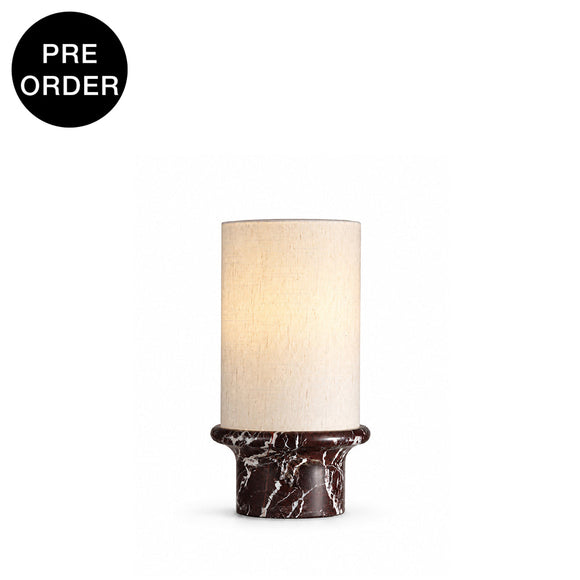 ELVIE-T520-RMARBLE-WH - Violet Red / Off White - Table Lamp