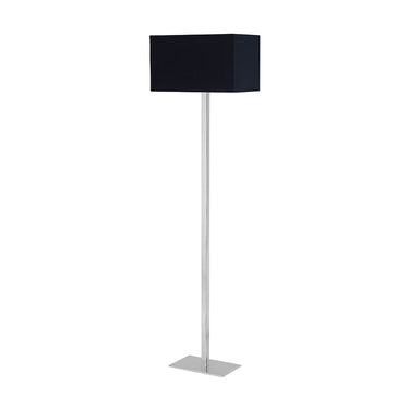 Flat-F Chrome / Black Floor Lamp