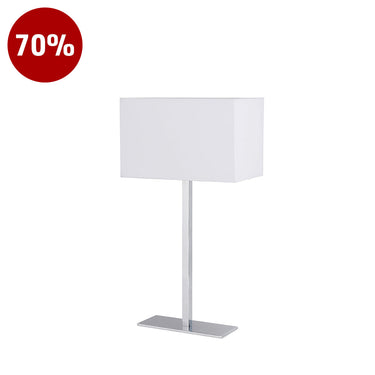 Flat-T Chrome / White Table Lamp
